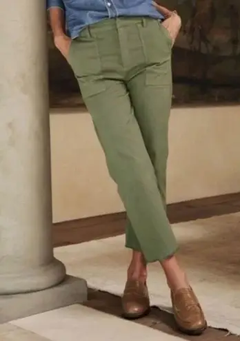 Frank & Eileen Blackstone Slim Cropped Utility Pants Army Green 6