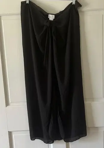 Dotti Black Maxi Wrap Coverup with Tie Front Size undefined