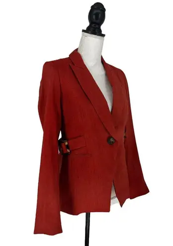 Veronica Beard Baltazar Linen Peplum Dickey Jacket In Clay