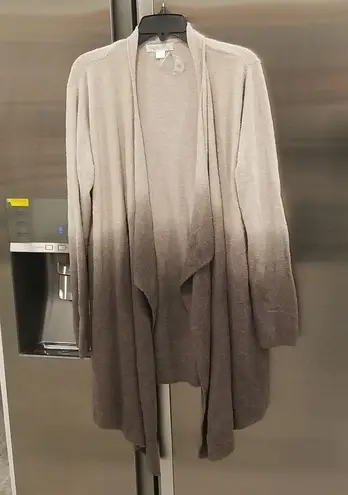 Barefoot Dreams Bamboo Chic Lite Ombre Calypso Wrap Cardigan Stone Cocoa 1X NWT