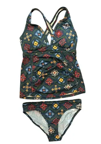 A pea in the pod NWT Maternity Tankini Set Floral Green Teal Size S