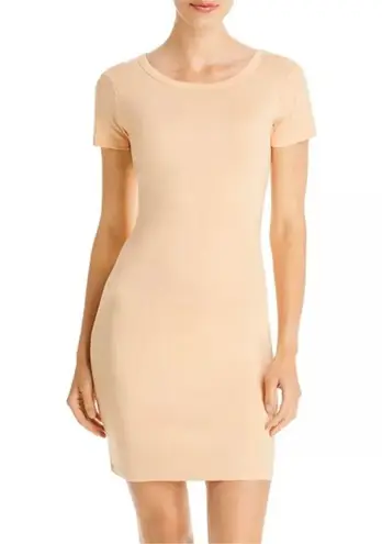 Three Dots Jersey S/S Crewneck T-Shirt Dress in Apricot Ice Size L New w/Tag