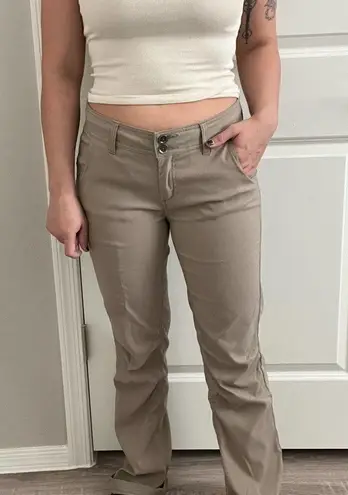 prAna Halle Convertible Pant Dark Khaki Hiking Roll up size 6 regular inseam