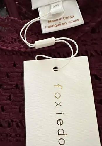 Foxiedox  Dress Ellie Open Back Fit & Flare Lace Burgundy Size XS Nordstrom - Image 8