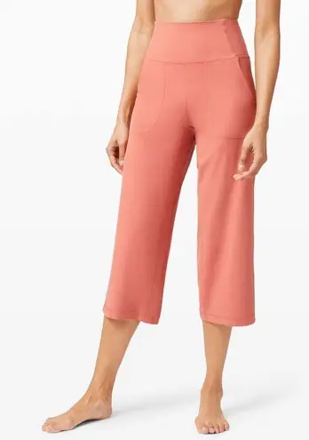 Lululemon  Align Wide Leg Crop in Rustic Coral Sz 4 165 - Image 1