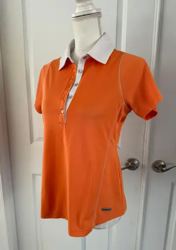 Cutter and Buck EUC Annika Textured Stretch Womens Short Sleeve Polo Shirt