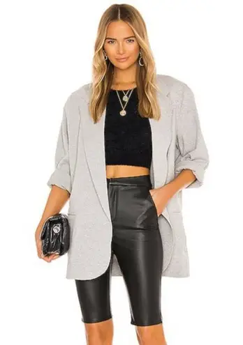 LPA NEW Faux Leather Nino Long Biker Short in Black Size XS