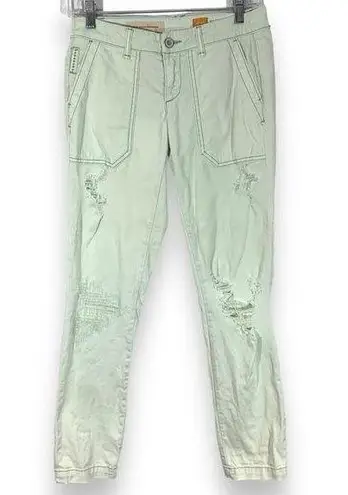 Pilcro and the Letterpress Pilcro Mint Color Jeans No. 25 Hyphen Fit