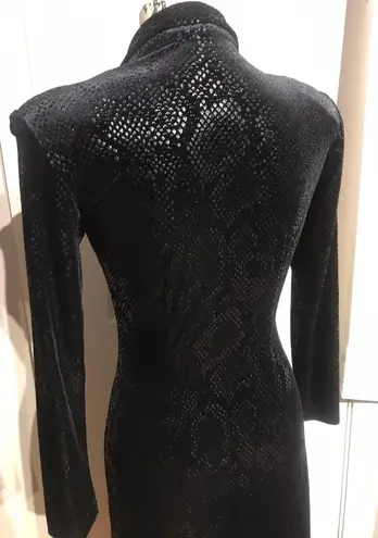 Laura Ashley Vintage Flora Ashley Velvet Snake Embossed Print Oversized Blazer Coat