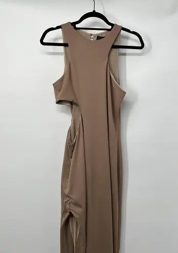 Michael Costello x REVOLVE Rylan Midi Dress in Taupe L