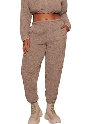 SKIMS desert teddy fleece joggers pants | sherpa | furry pants
