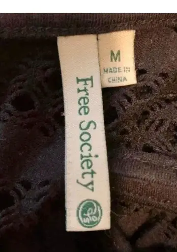 Women’s Free Society sheer mesh black tank top/cover up Size M