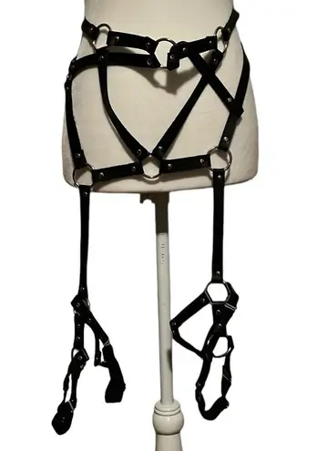 Strapped Up Leg Harness Belt Black