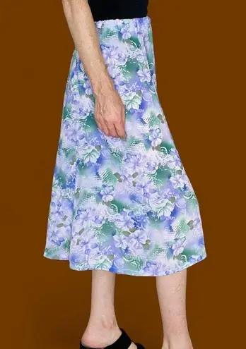 Vintage Handmade Purple & Green Floral Girly Cottage Knee