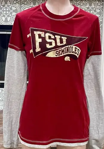 Soffe  Vintage Florida State Seminoles FSU Garnet L/S Shirt - XL - Pennant Design