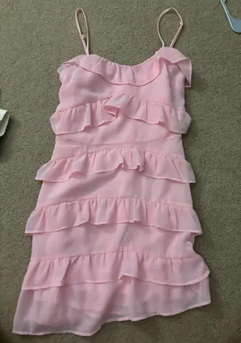 Dee Elly Pink Ruffle Boutique Dress