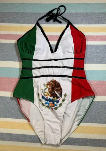 None NWOT Mexican Flag One Piece Sz M