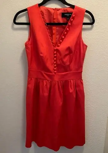 Paule Ka Red Button Front Mini Dress Size 36