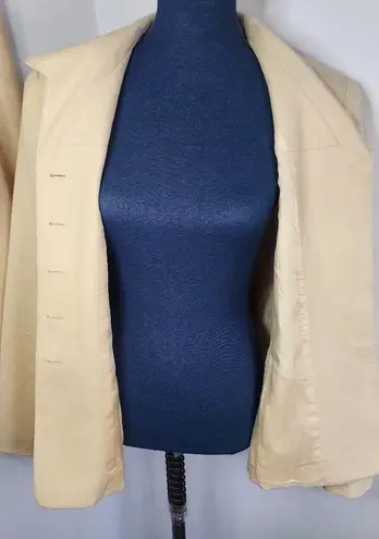 Kasper Vintage Yellow Wool Blend Blazer Jacket Skirt Set