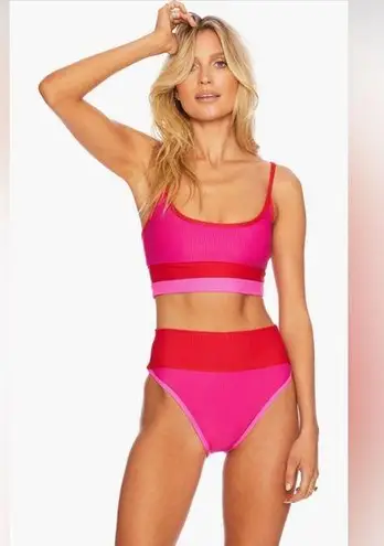 Beach Riot Colorblock Bikini Top Size Medium , $98