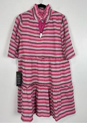 Tuckernuck NEW Pink Chevron Knit Stripe Crawford Relaxed Fit Mini Dress XXXL Red Size undefined