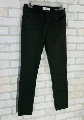 DL1961  Margaux Instasculpt Ankle Skinny Jeans in Shamrock Olive Green Size 26