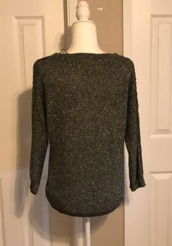 BCBGMAXAZRIA Tweeted Metallic Sweater