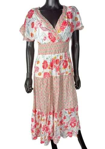 J Gee Dress Pink floral maxi dress, feminine and flirty, size S Nwot Red