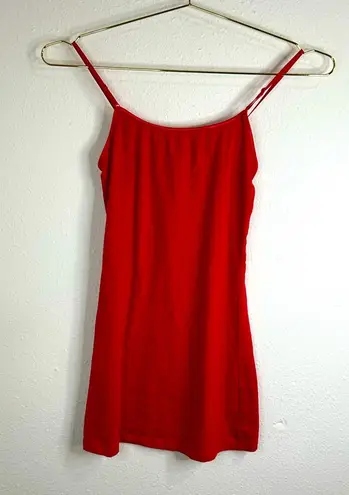 Ambiance Red Cami Slip Dress Small Stretch Mini Adjustable Straps Club Layer