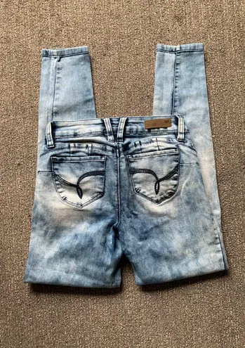 Ymi Acid Washed Ripped Wanna Better Butt Skinny Jeans