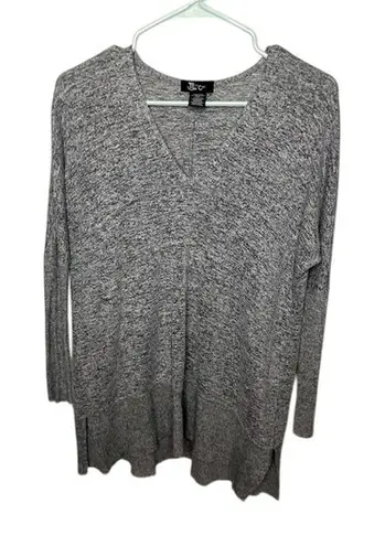 Miss Chevious XS Gray Tunic Top V Neck Long Sleeve Casual Comfortable