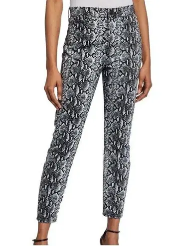 Alice + Olivia  Jeans Good High Rise Skinny Jeans Snake Print Black White size 27