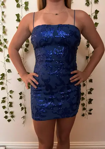 Windsor Set Windsor Royal Blue Sparkly Short Dress