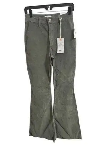 YMI Flare High Rise 5 Juniors Corduroy Pants Jeans Bell Bottoms Summer Olive New Green Size undefined