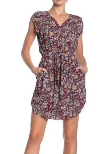 Daniel Rainn Double V Faux Wrap Dress Surplice Neck Belted Womens Size M