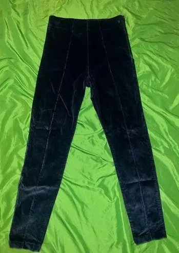 Prairie Underground Navy Blue Corduroy Velvet Leggings size Small