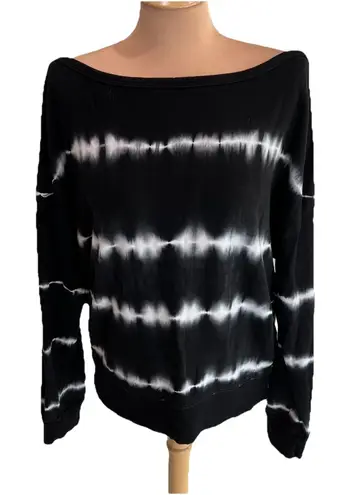 Sundry  Black‎ & White Knit Sweatshirt Top Size 2 (Medium) Boho Athleisure thumbnail 1