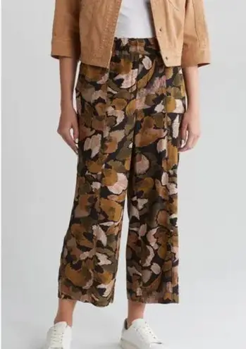 Democracy Printed Cotton Crop Wide Leg Pull On Pockets Pants Women’s Sz XL - Image 1