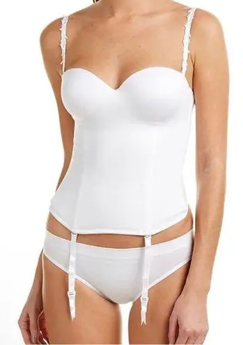 Le Mystere Bridal Seduction Bustier Garters Size 32B White
