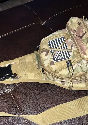 Desert Camo Crossbody Bag Brown