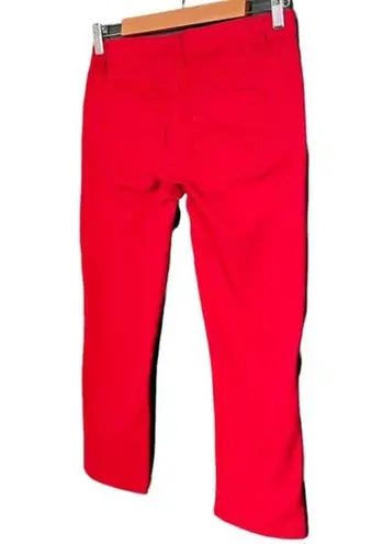 Bongo Vintage Y2K 90s  Cropped Jeans Cherry Red Cotton Juniors 3 Women's Size 4