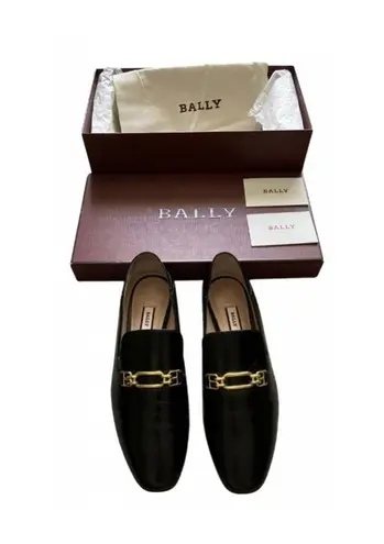 Bally Darcie Loafers Flats Black Bovine Patent Leather Size 36/5.5