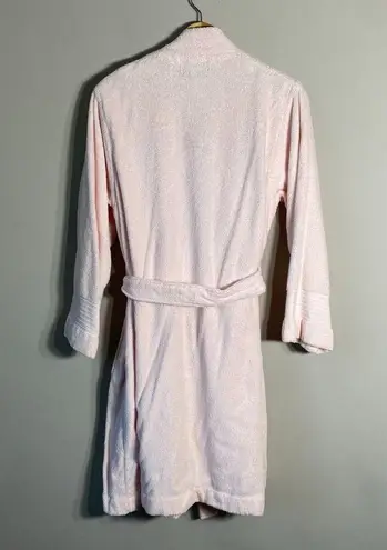 Lauren Ralph Lauren Women's Size Medium Greenwich Woven Terry Robe Bathrobe Pink