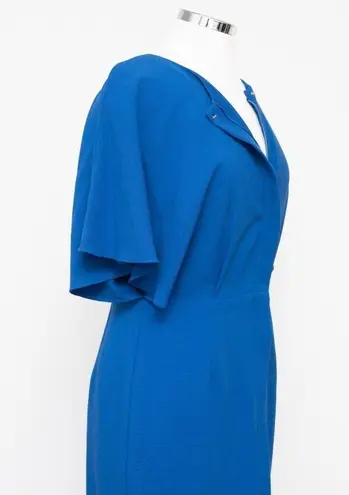 Black Halo . Holland Flutter-sleeve Button-down Midi Dress.