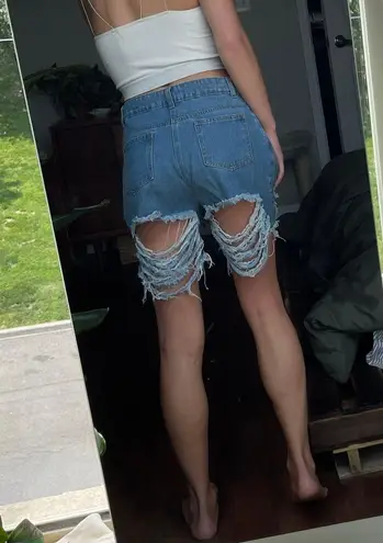 SheIn Distressed Jean Shorts