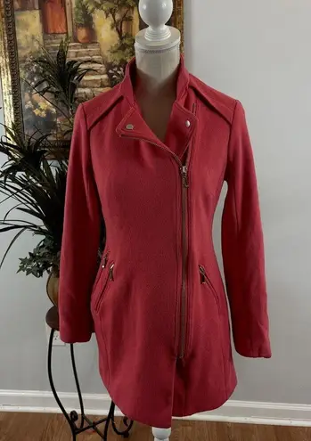 INC International Concepts Women's Coat Small Hot Pink Lined Full Zipper Pocket