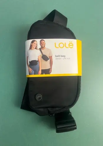 Lole  Unisex Belt Bag black 7.5inX5inX2in Crossbody Fanny Pack Waist Bag