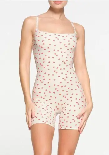 SKIMS Fits Everybody Heart Romper Onesie XS
