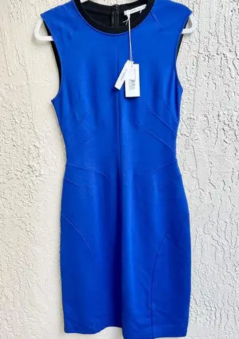 Derek Lam NWT 10 Crosby Sleeveless Sheath Mini Dress Blue Black Women's Size 8