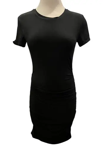 Babaton Aritzia Covet Ruched Mini Dress Black Size M